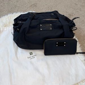 Kate Spade nylon Stevie handbag and wallet set